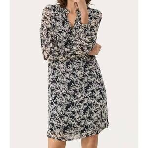 NEW PART TWO botella dress in dark navy contrast